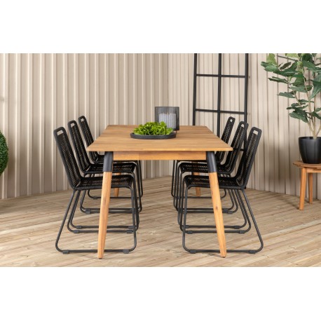 Julian t Loungesæt - Havemøbelsæt - Sort,Natur