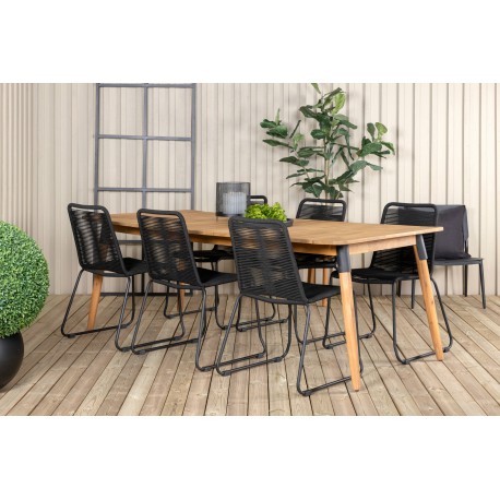 Julian t Loungesæt - Havemøbelsæt - Sort,Natur