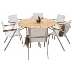 Mexico Rundt Loungesæt - Havemøbelsæt - Natur,Hvid