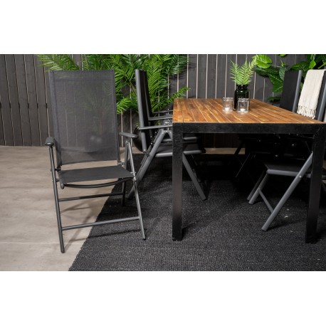 Bois e Loungesæt - Havemøbelsæt - Sort,Natur