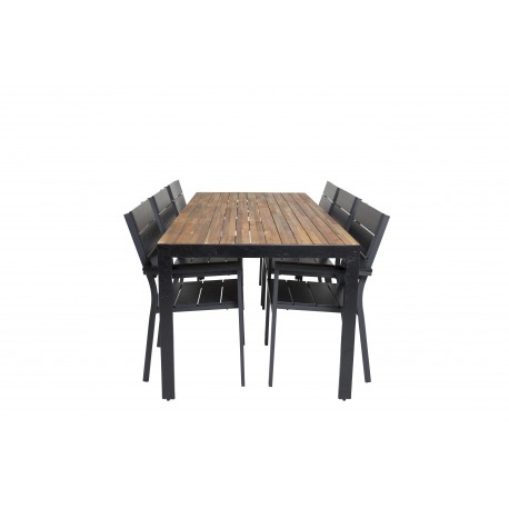 Bois t Loungesæt - Havemøbelsæt - Sort,Natur