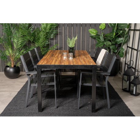 Bois t Loungesæt - Havemøbelsæt - Sort,Natur