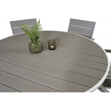 Parma Rundt Loungesæt - Havemøbelsæt - Grå,Hvid