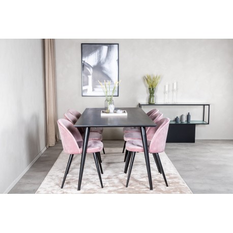 Dipp Spisebordssæt - Sort og Pink