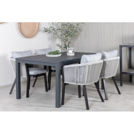 Marbella t Loungesæt - Havemøbelsæt - Sort,Grå