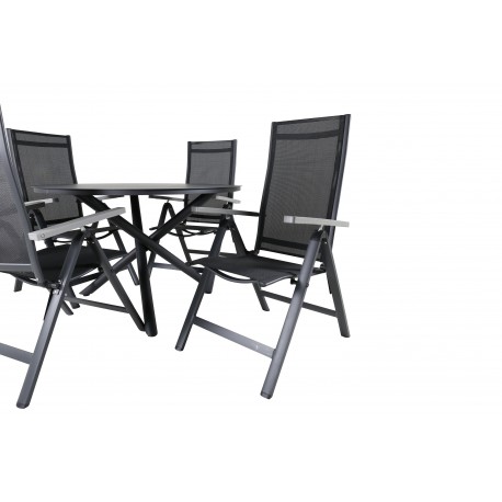 Alma Rundt Loungesæt - Havemøbelsæt - Sort,Grå