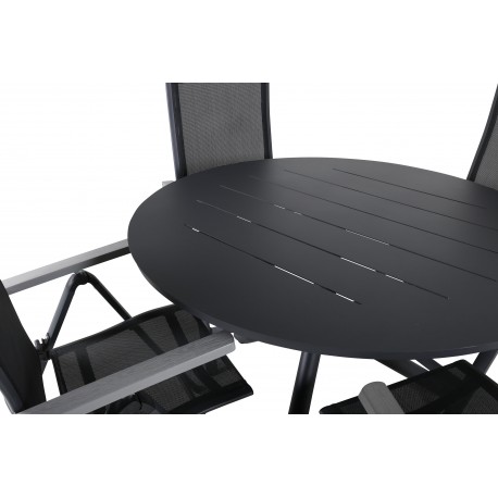 Alma Rundt Loungesæt - Havemøbelsæt - Sort,Grå