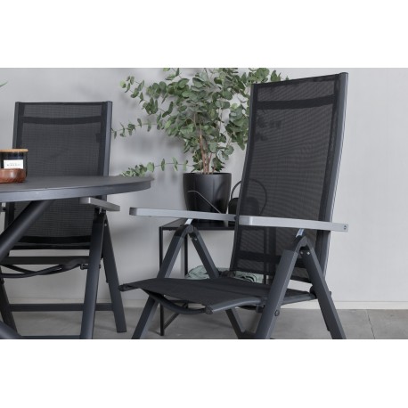 Alma Rundt Loungesæt - Havemøbelsæt - Sort,Grå