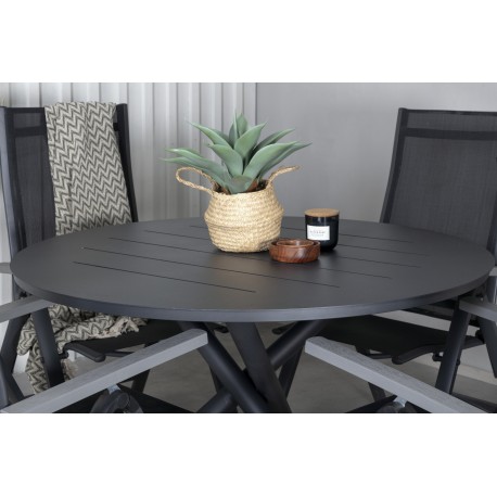 Alma Rundt Loungesæt - Havemøbelsæt - Sort,Grå