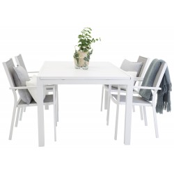 Marbella Loungesæt - Havemøbelsæt - Sort,Hvid