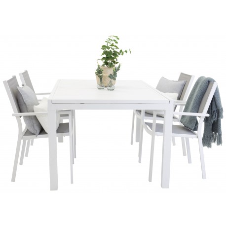 Marbella Loungesæt - Havemøbelsæt - Sort,Hvid