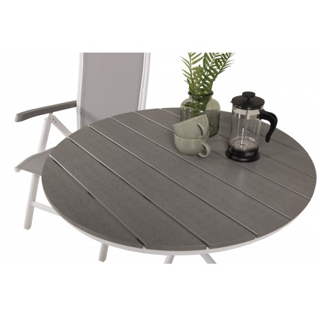 Parma Rund Loungesæt - Havemøbelsæt - Grå,Hvid