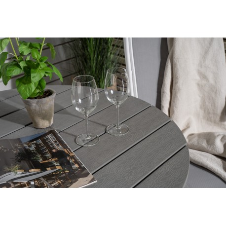 Parma Rund Loungesæt - Havemøbelsæt - Grå,Hvid