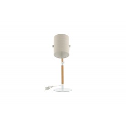 Dennis Lampe - Beige, Hvid og Træ