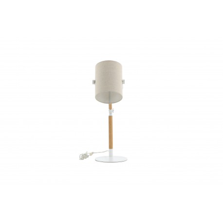 Dennis Lampe - Beige, Hvid og Træ