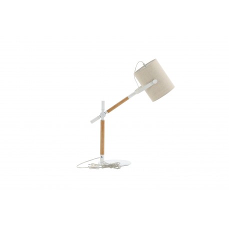 Dennis Lampe - Beige, Hvid og Træ