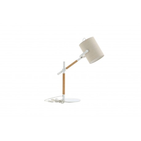Dennis Lampe - Beige, Hvid og Træ