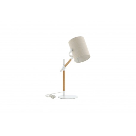 Dennis Lampe - Beige, Hvid og Træ
