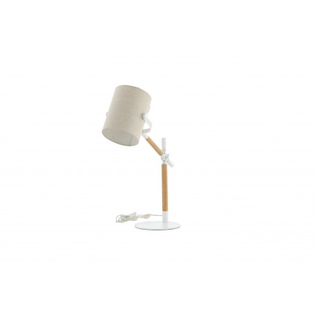 Dennis Lampe - Beige, Hvid og Træ