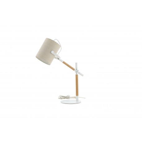Dennis Lampe - Beige, Hvid og Træ