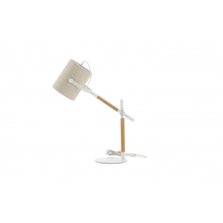 Dennis Lampe - Beige, Hvid og Træ