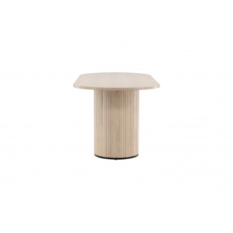 Bianca Ovalt spisebord - Sort og Natur