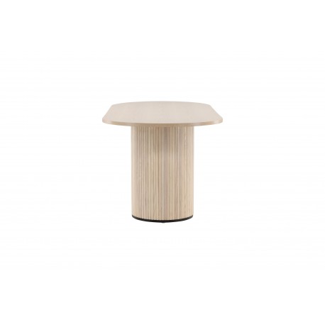 Bianca Ovalt spisebord - Sort og Natur