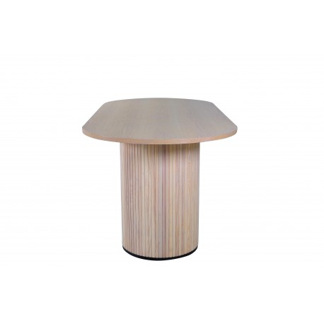 Bianca Ovalt spisebord - Sort og Natur