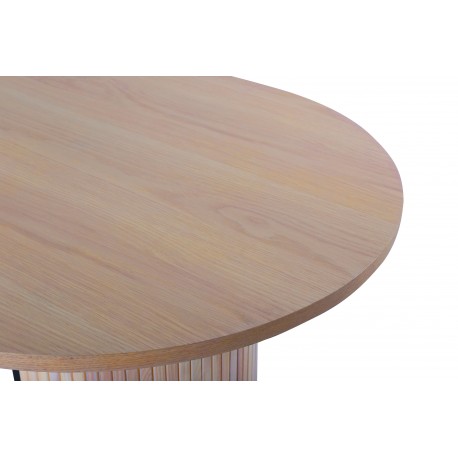 Bianca Ovalt spisebord - Sort og Natur