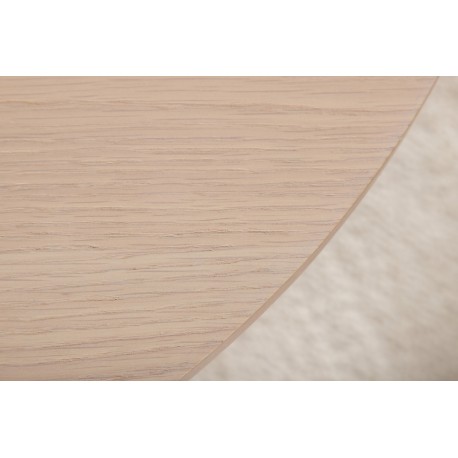 Bianca Ovalt spisebord - Sort og Natur