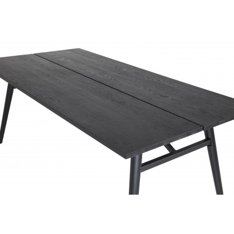 Stilfuldt Spisebord - Sort og Light Brushed