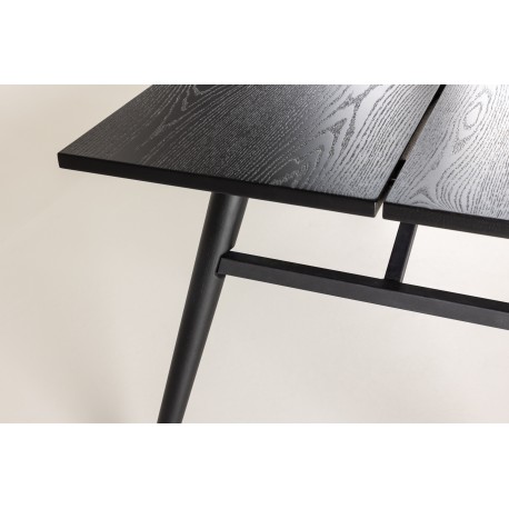 Stilfuldt Spisebord - Sort og Light Brushed