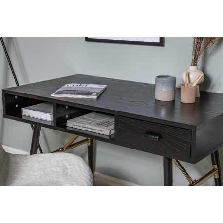 Gold Skrivebord 110 x 60 cm - Sort