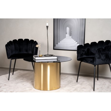 Ystad Bord - Sort og Brushed Messing