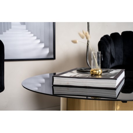 Ystad Bord - Sort og Brushed Messing
