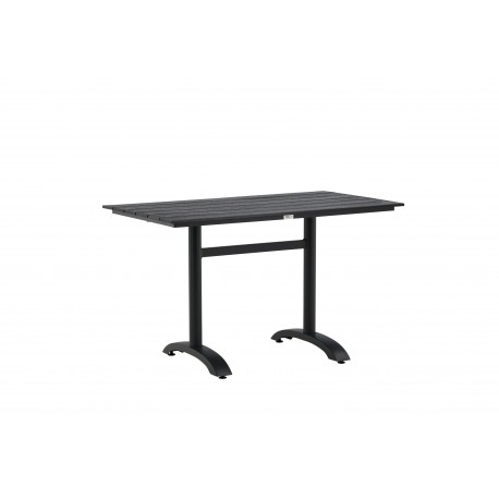 Denver t Spisebord 120 x 70 cm - Sort Aintwood og Aluminium