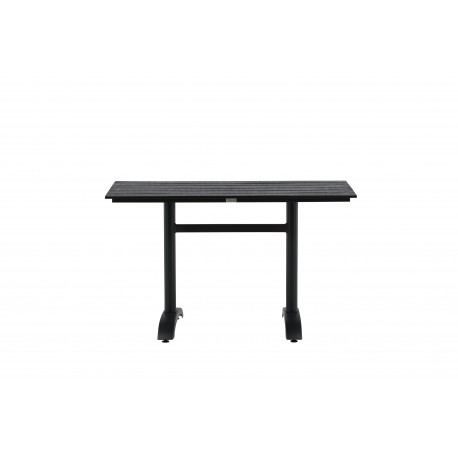 Denver t Spisebord 120 x 70 cm - Sort Aintwood og Aluminium