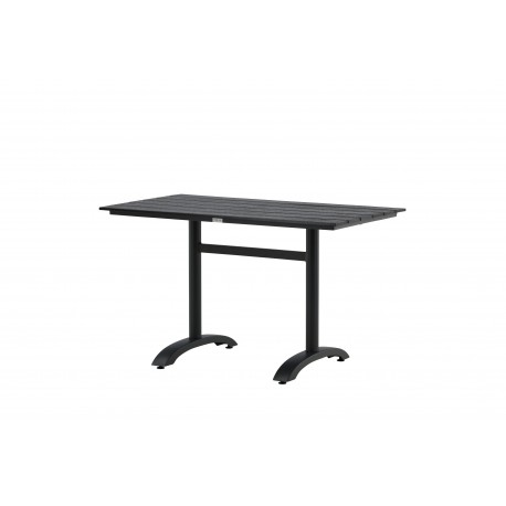 Denver t Spisebord 120 x 70 cm - Sort Aintwood og Aluminium