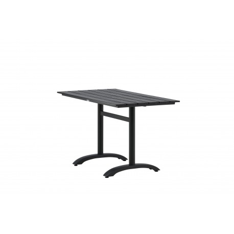 Denver t Spisebord 120 x 70 cm - Sort Aintwood og Aluminium