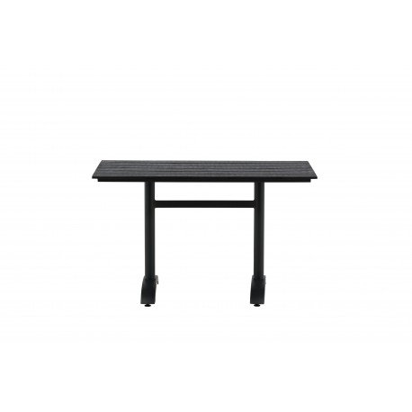 Denver t Spisebord 120 x 70 cm - Sort Aintwood og Aluminium