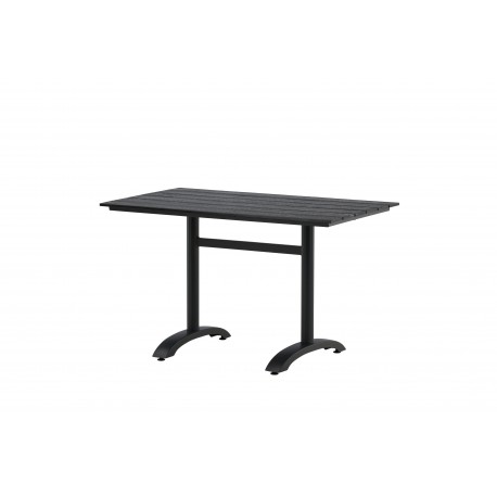 Denver t Spisebord 120 x 70 cm - Sort Aintwood og Aluminium