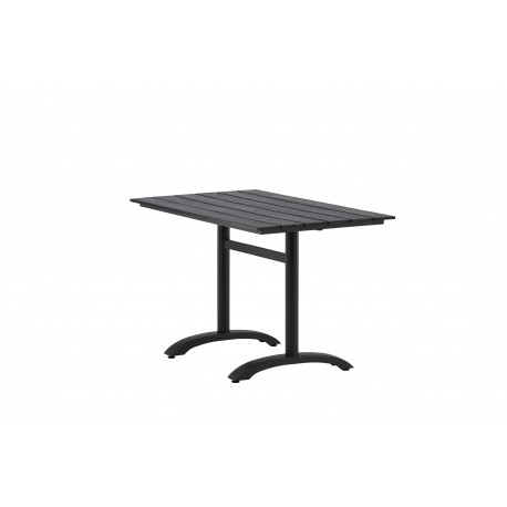 Denver t Spisebord 120 x 70 cm - Sort Aintwood og Aluminium