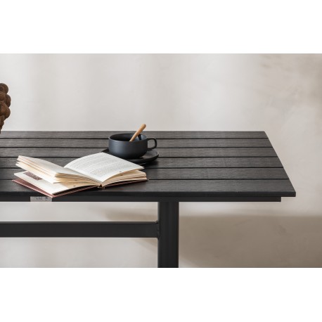 Denver t Spisebord 120 x 70 cm - Sort Aintwood og Aluminium