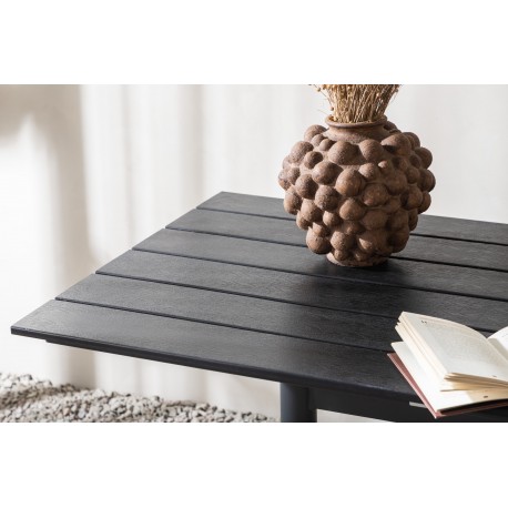 Denver t Spisebord 120 x 70 cm - Sort Aintwood og Aluminium