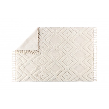 Dahlia Tæppe - Hvid