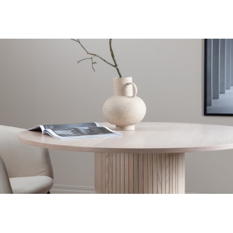 Bianca Rundt spisebord - Sort og Hvid