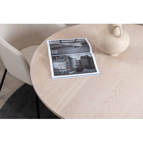 Bianca Rundt spisebord - Sort og Hvid