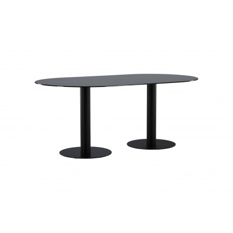 Pillan Ovalt spisebord - Sort