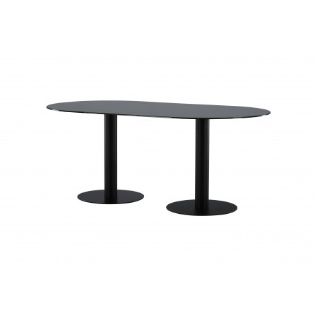 Pillan Ovalt spisebord - Sort