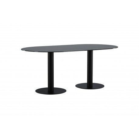 Pillan Ovalt spisebord - Sort